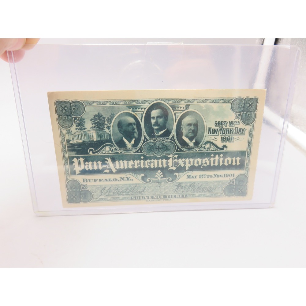 1901 Pan-American Exposition Souvenir Ticket New York Day Buffalo NY Ephemera